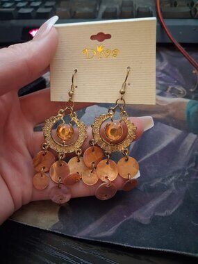 Diva Bohemian style dangle earrings